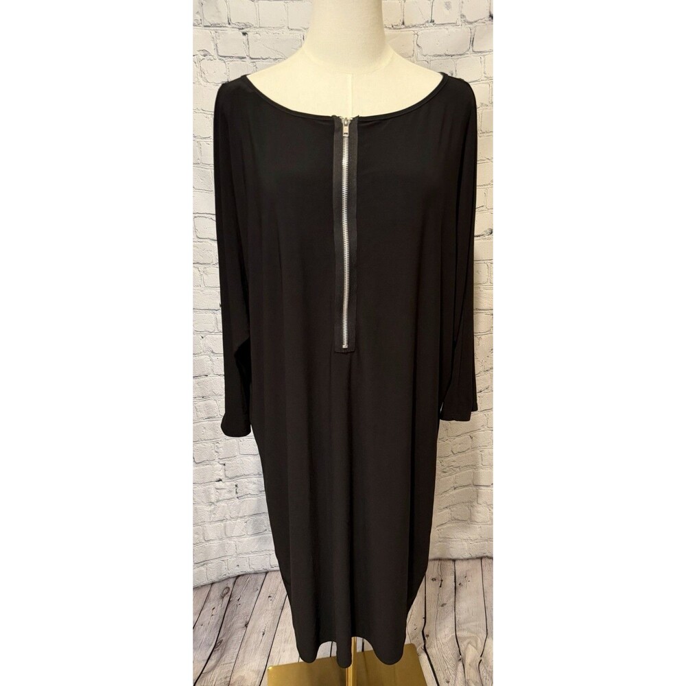 NWT Lane Bryant black shift dress Exposed 1/2 Zipper Plus Size 22/24